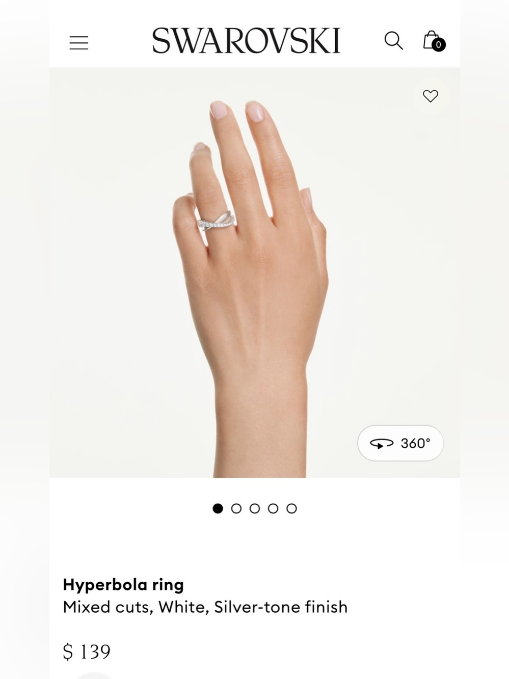 Swarovski Hyperbola Ring